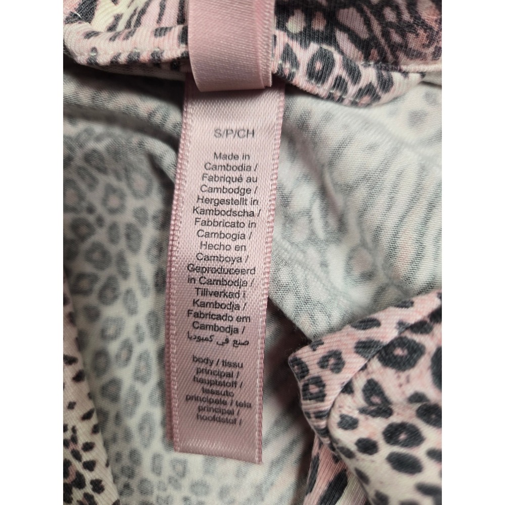 Skims Sleep Long Sleep Set Bloom Modal Cotton Animal Pink Leopard Zebra S NEW - Picture 9 of 11